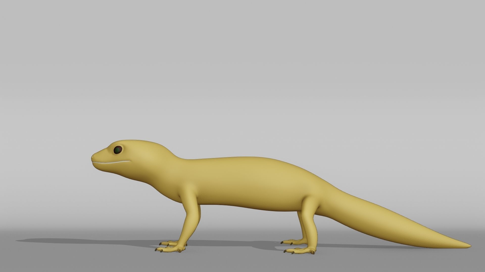 Gecko Base Mesh Low-poly 3D model_10
