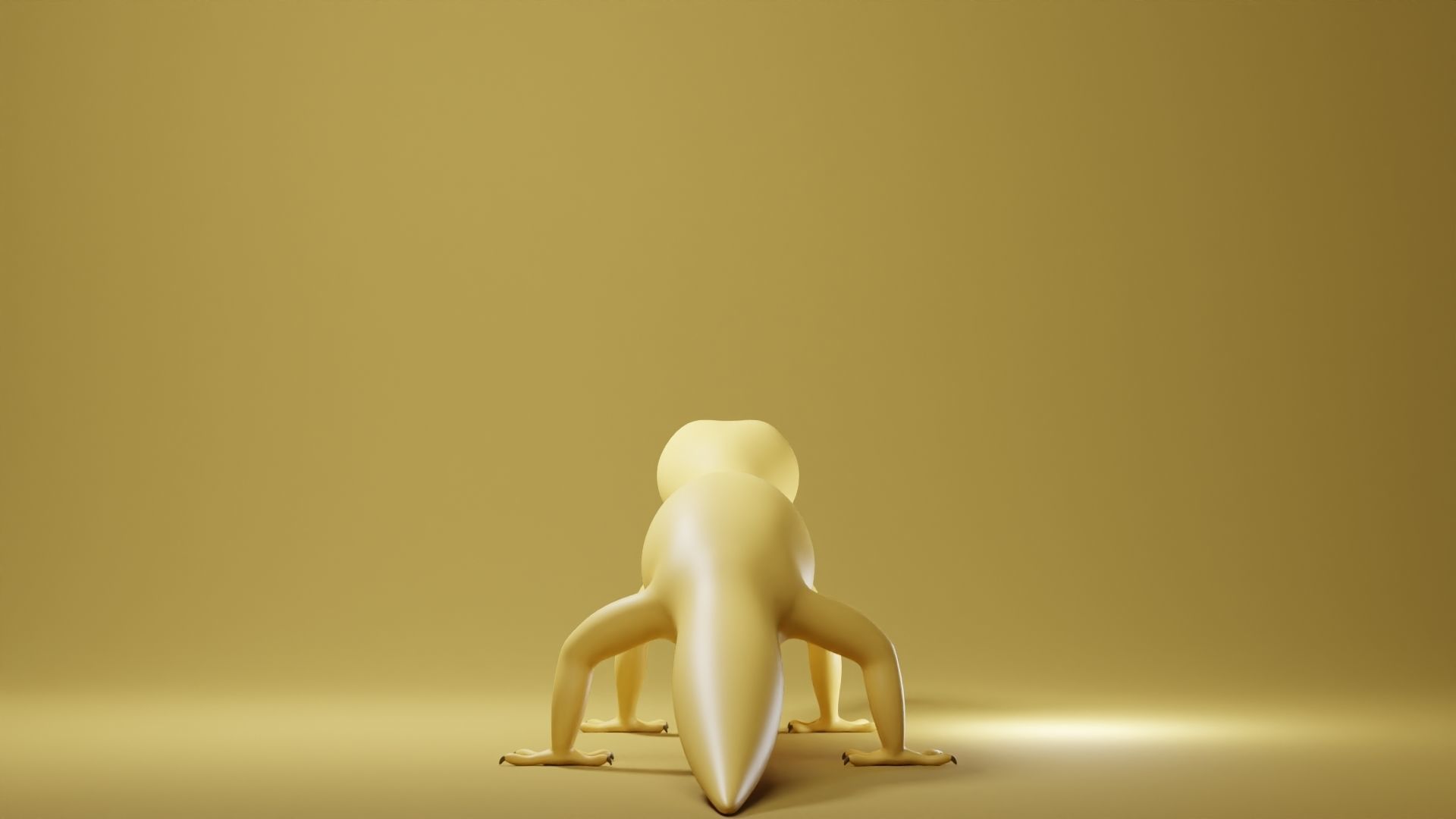 Gecko Base Mesh Low-poly 3D model_4