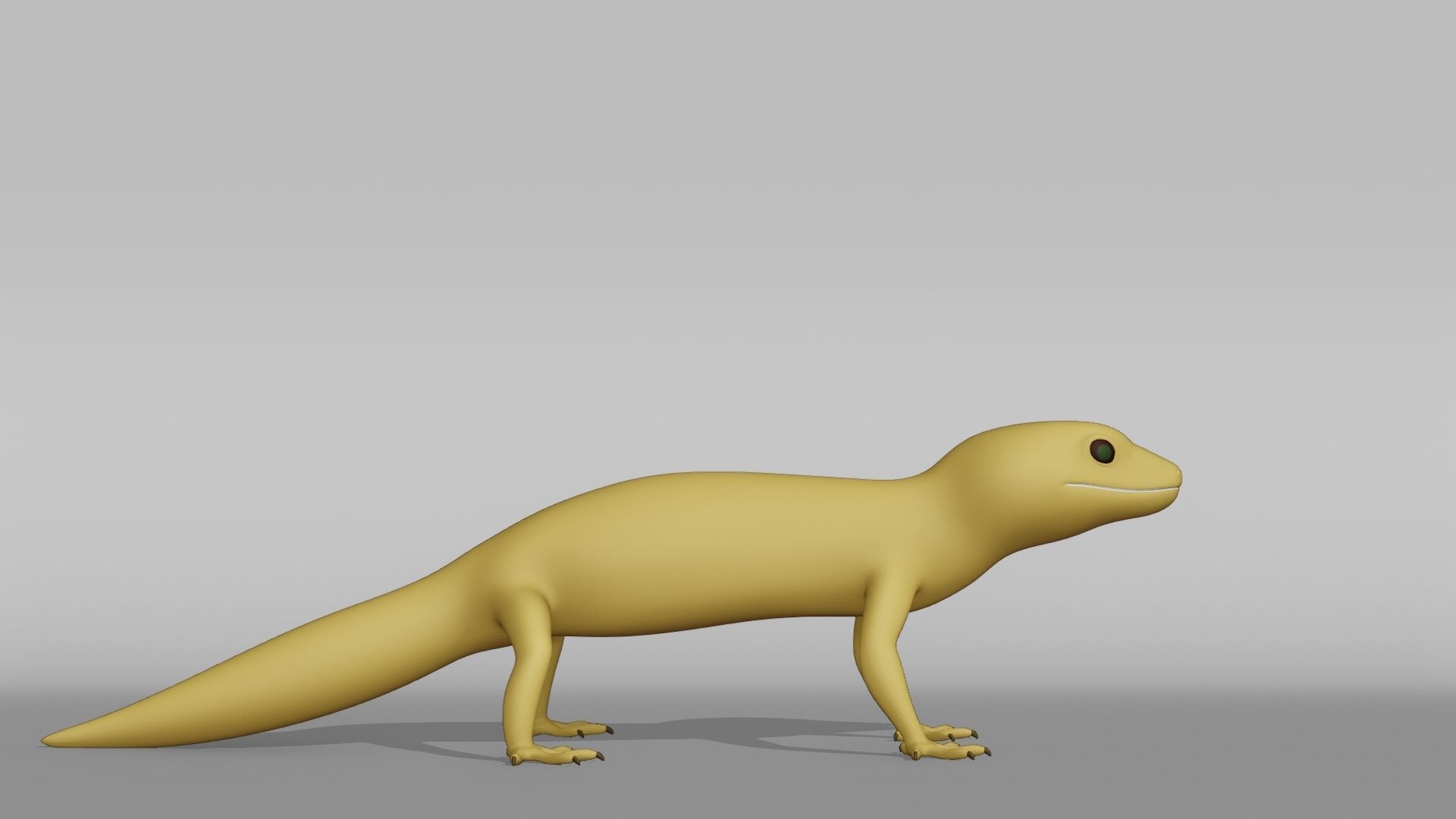 Gecko Base Mesh Low-poly 3D model_8