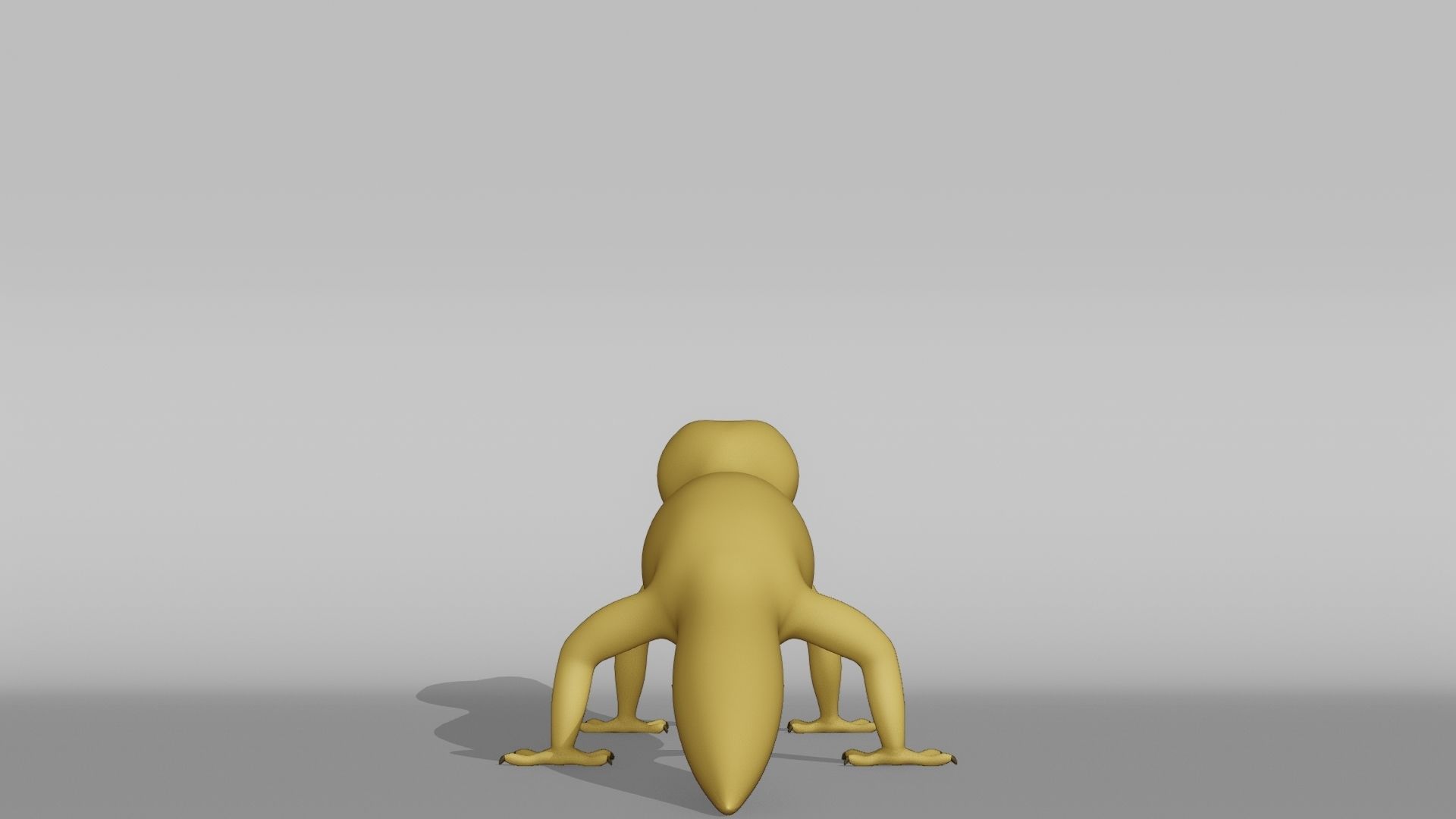 Gecko Base Mesh Low-poly 3D model_9