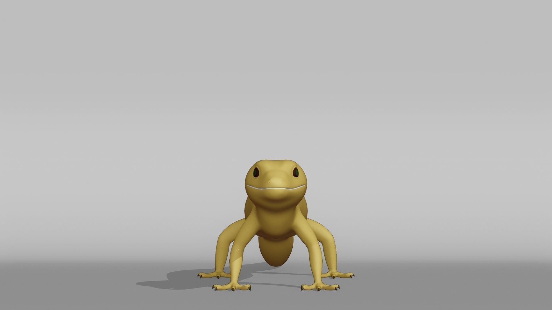 Gecko Base Mesh Low-poly 3D model_7
