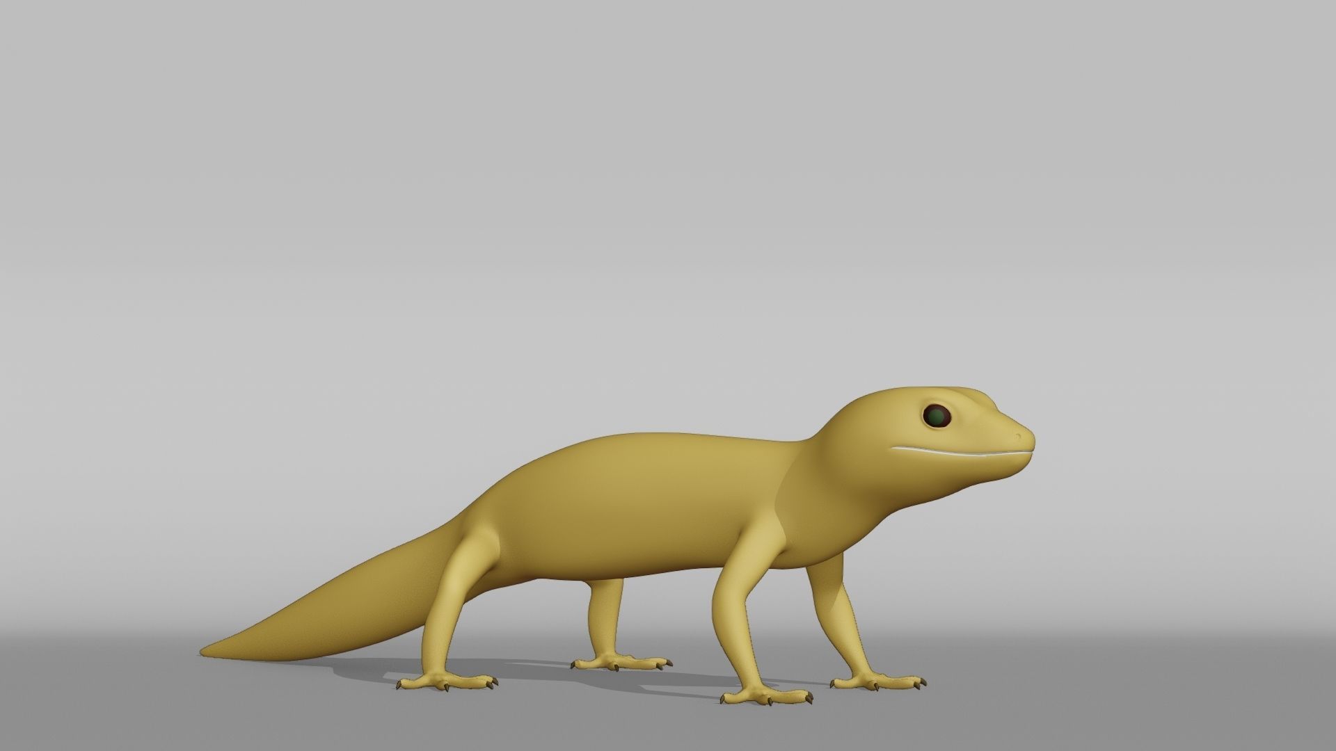 Gecko Base Mesh Low-poly 3D model_6