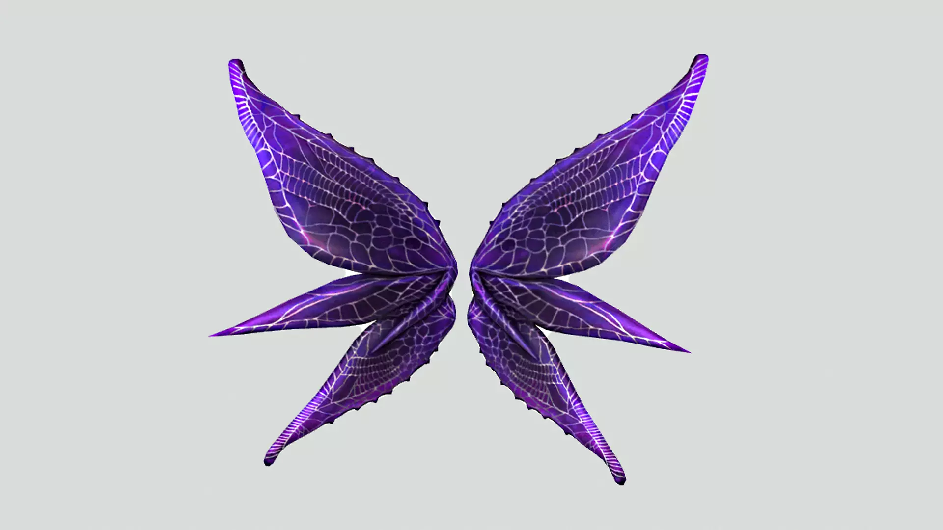 Butterfly Wing Low-poly 3D model_0