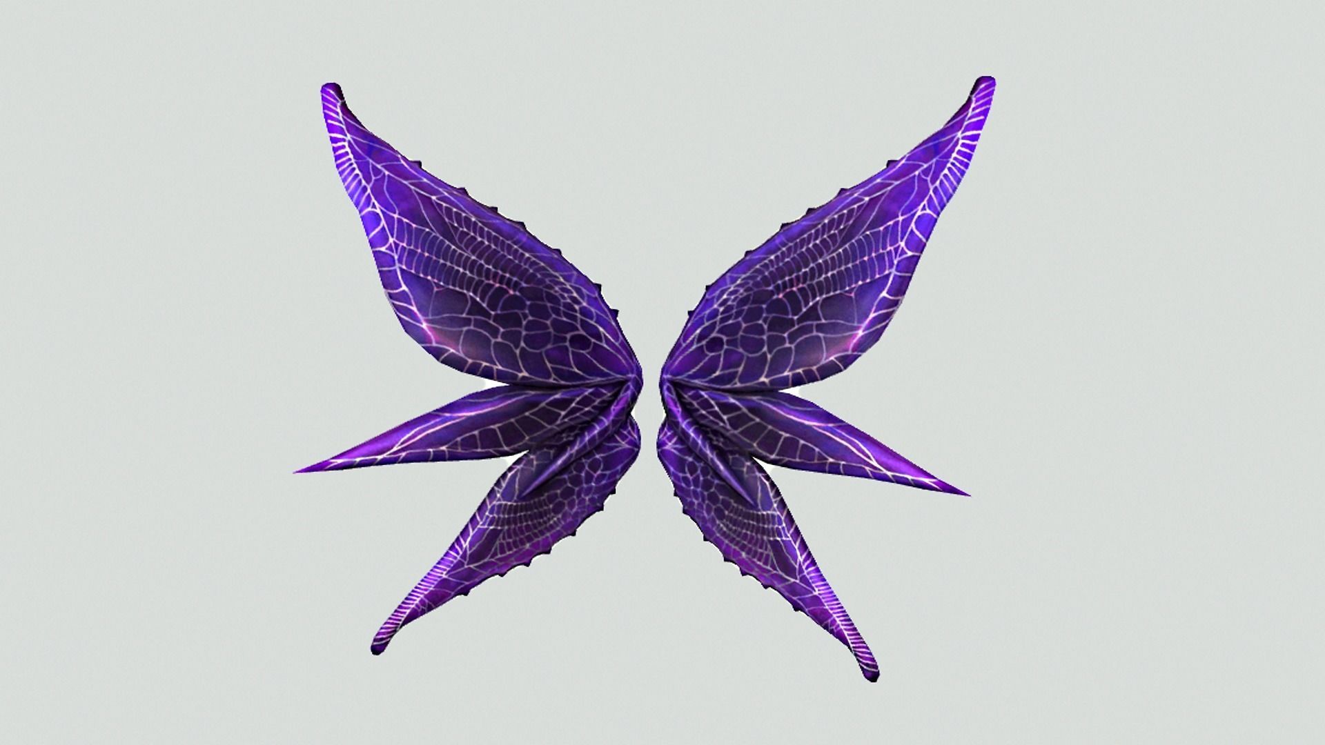 Butterfly Wing Low-poly 3D model_14