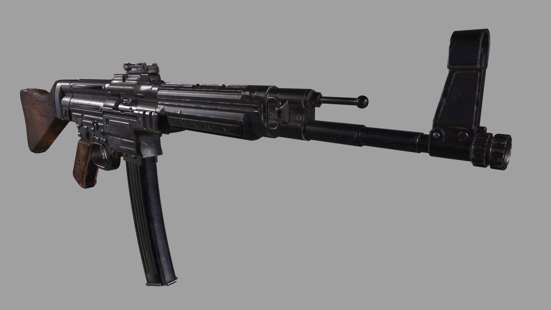 WWII StG 44 Low-poly 3D model_8