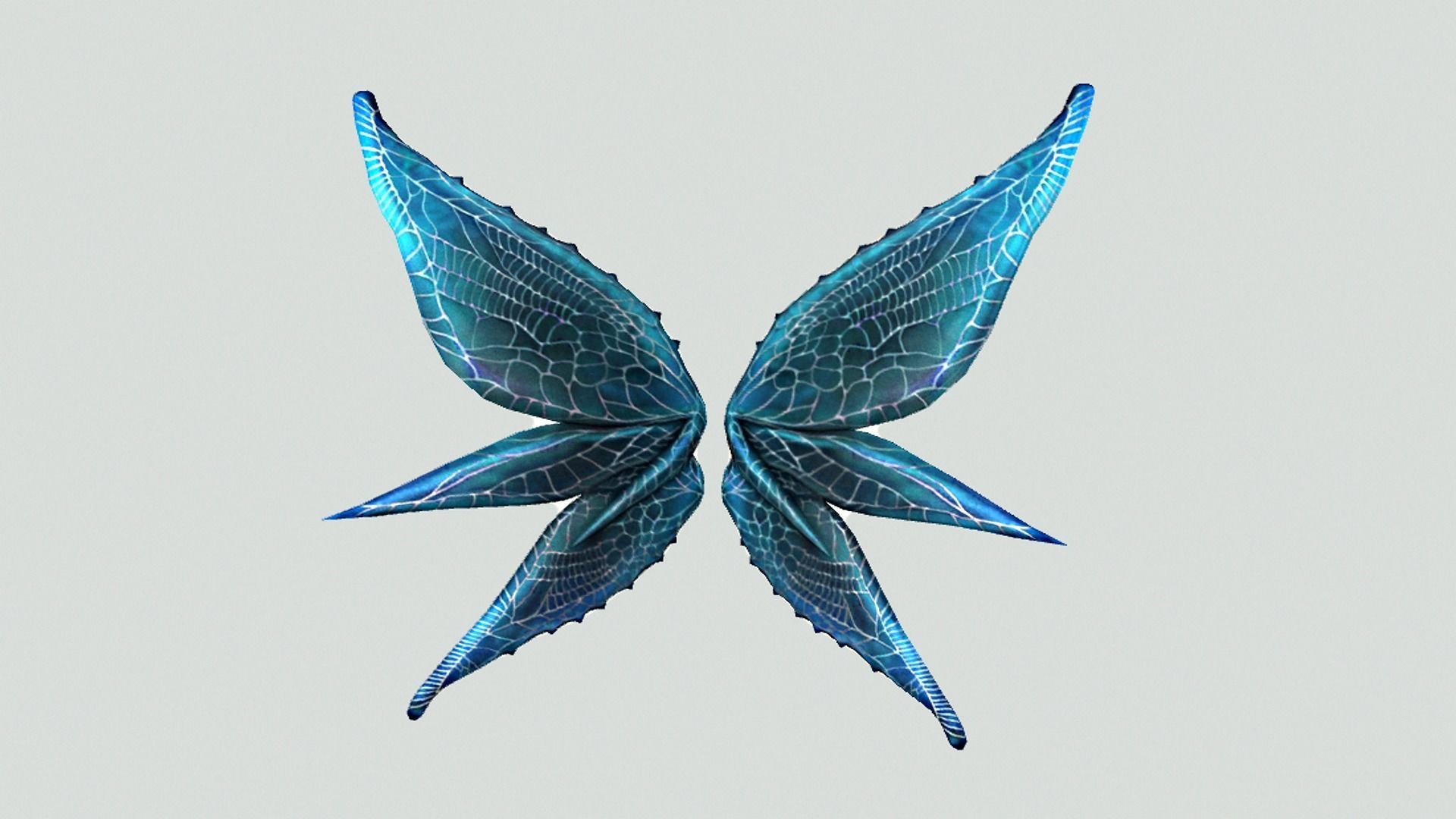 Butterfly Wing Low-poly 3D model_9