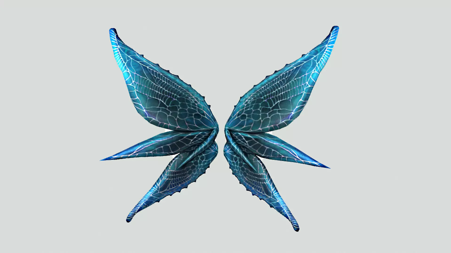 Butterfly Wing Low-poly 3D model_0