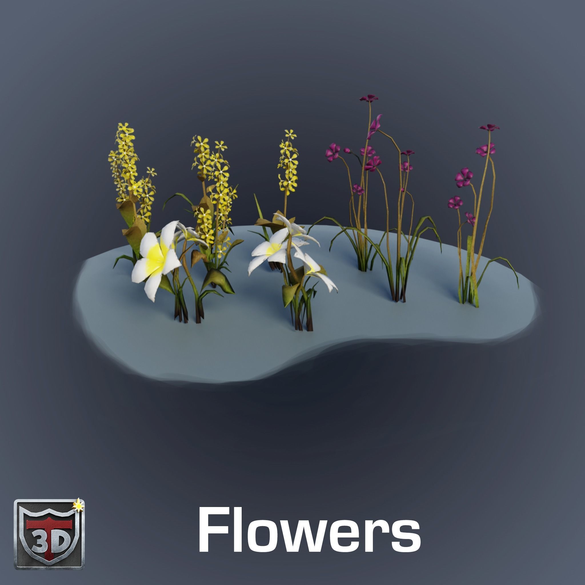 Blender 3 UE5 Stylized Foliage Guide Environment Scene 3D model_9