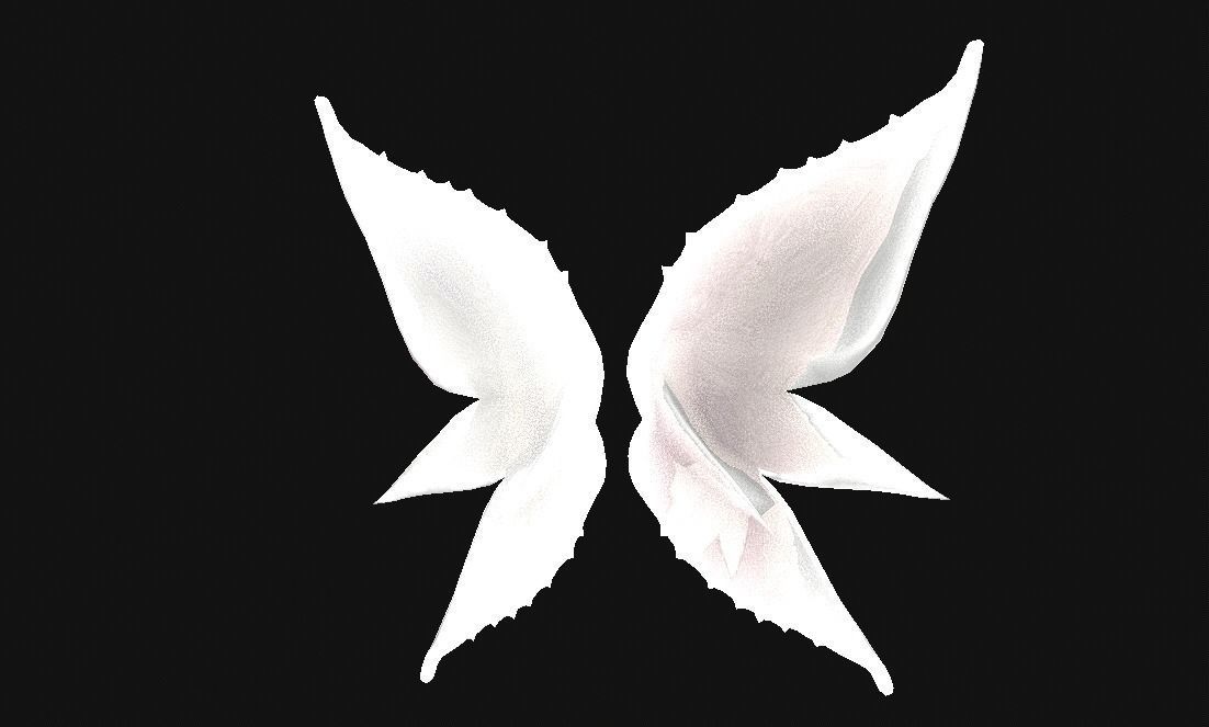 Butterfly Wing Low-poly 3D model_1