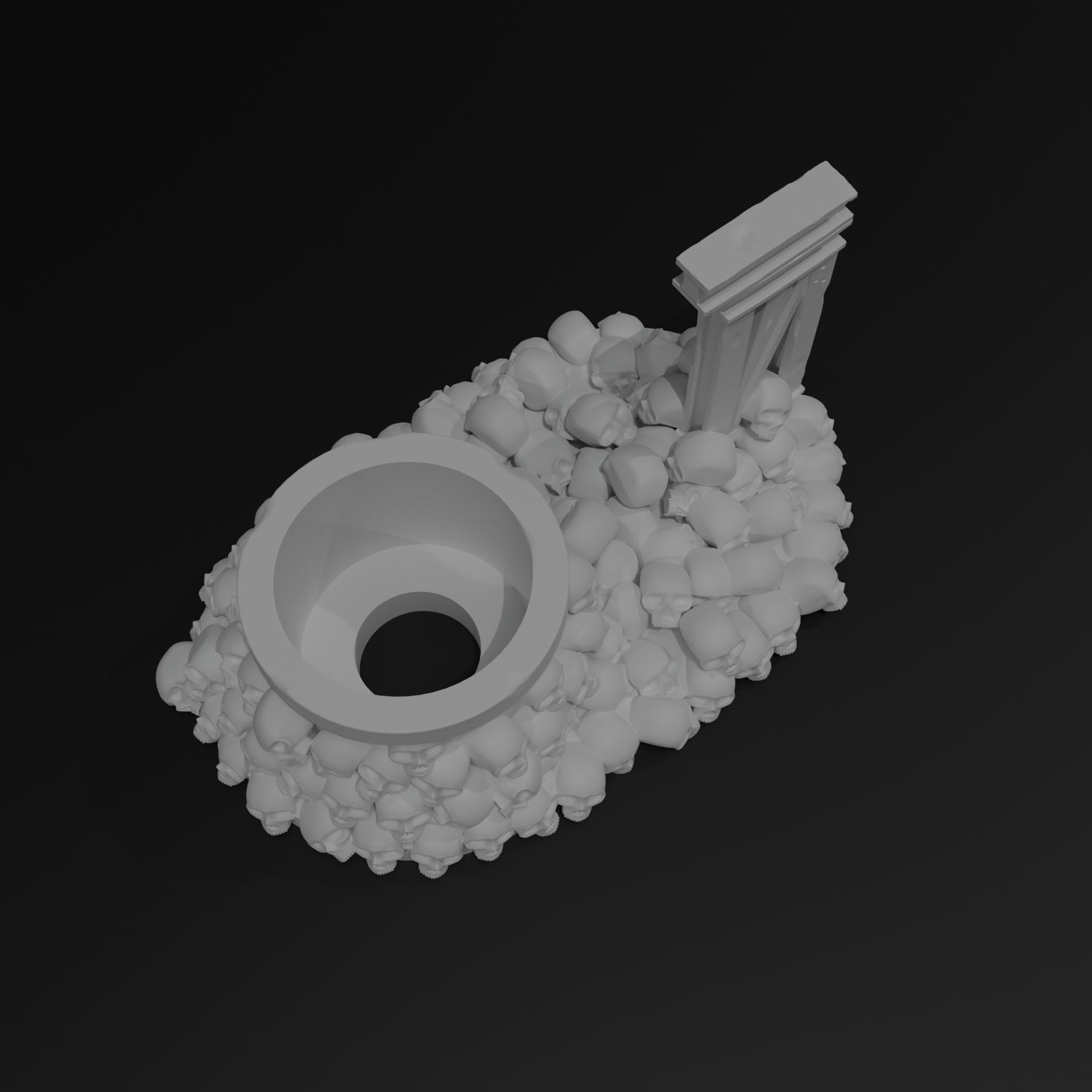 citadel paint pot holder with skulls 3d model warhammer 40k 3D print model_7