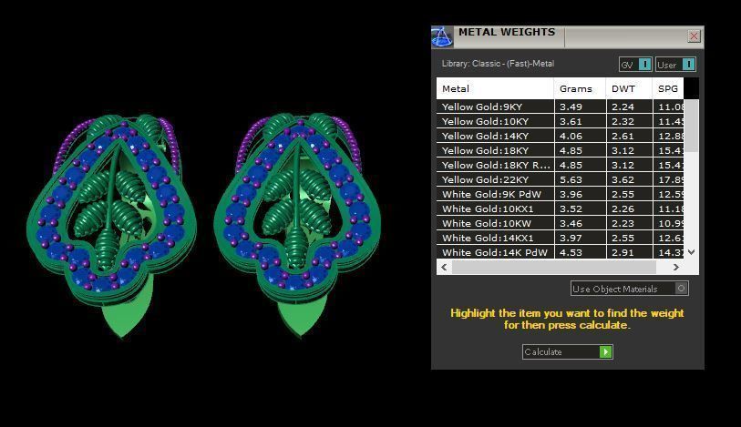 Earrings 3D print model_7