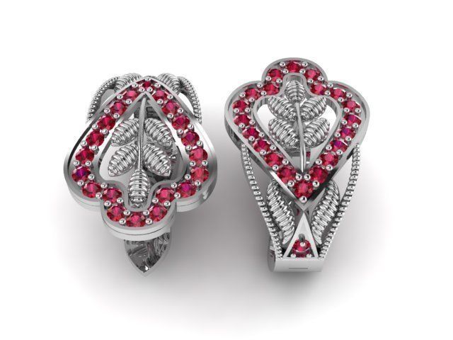 Earrings 3D print model_1