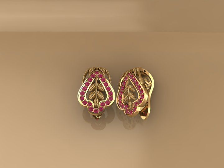 Earrings 3D print model_2