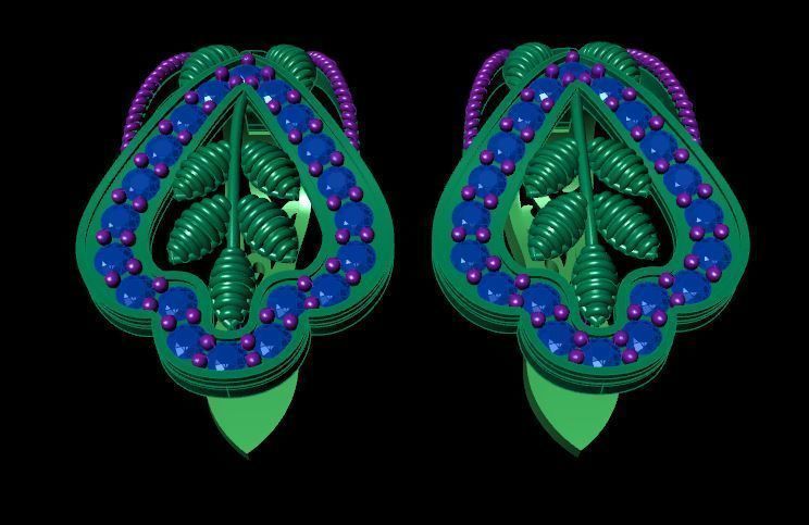 Earrings 3D print model_3