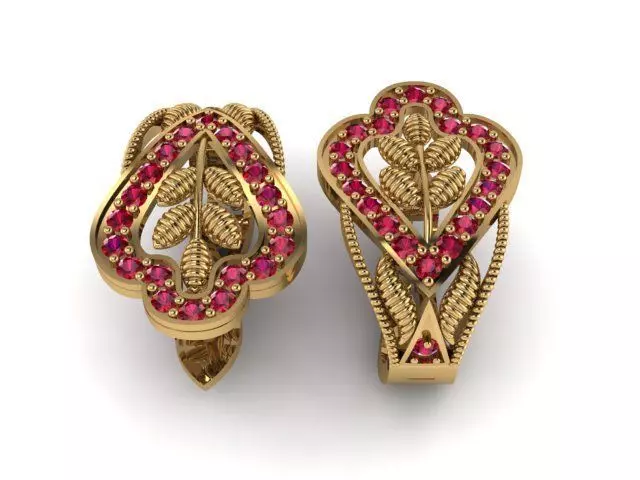 Earrings 3D print model_0