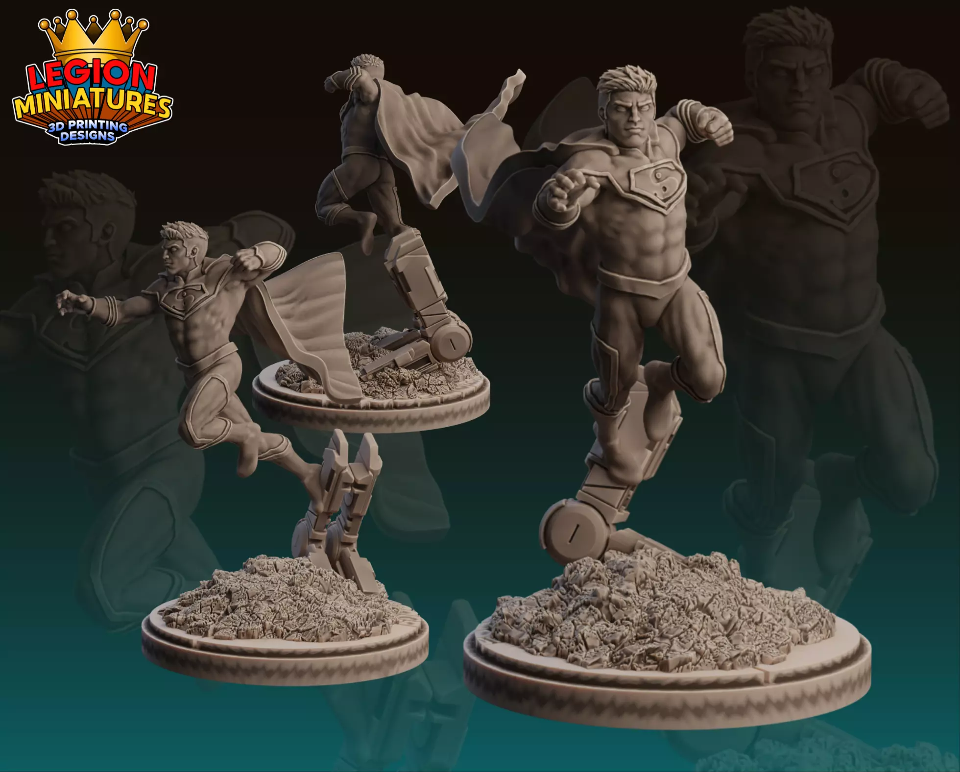 Marvel crisis protocol kenan presupported included 3D print model_0