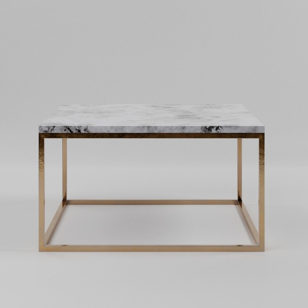 Marble Coffee Table 3D model_6