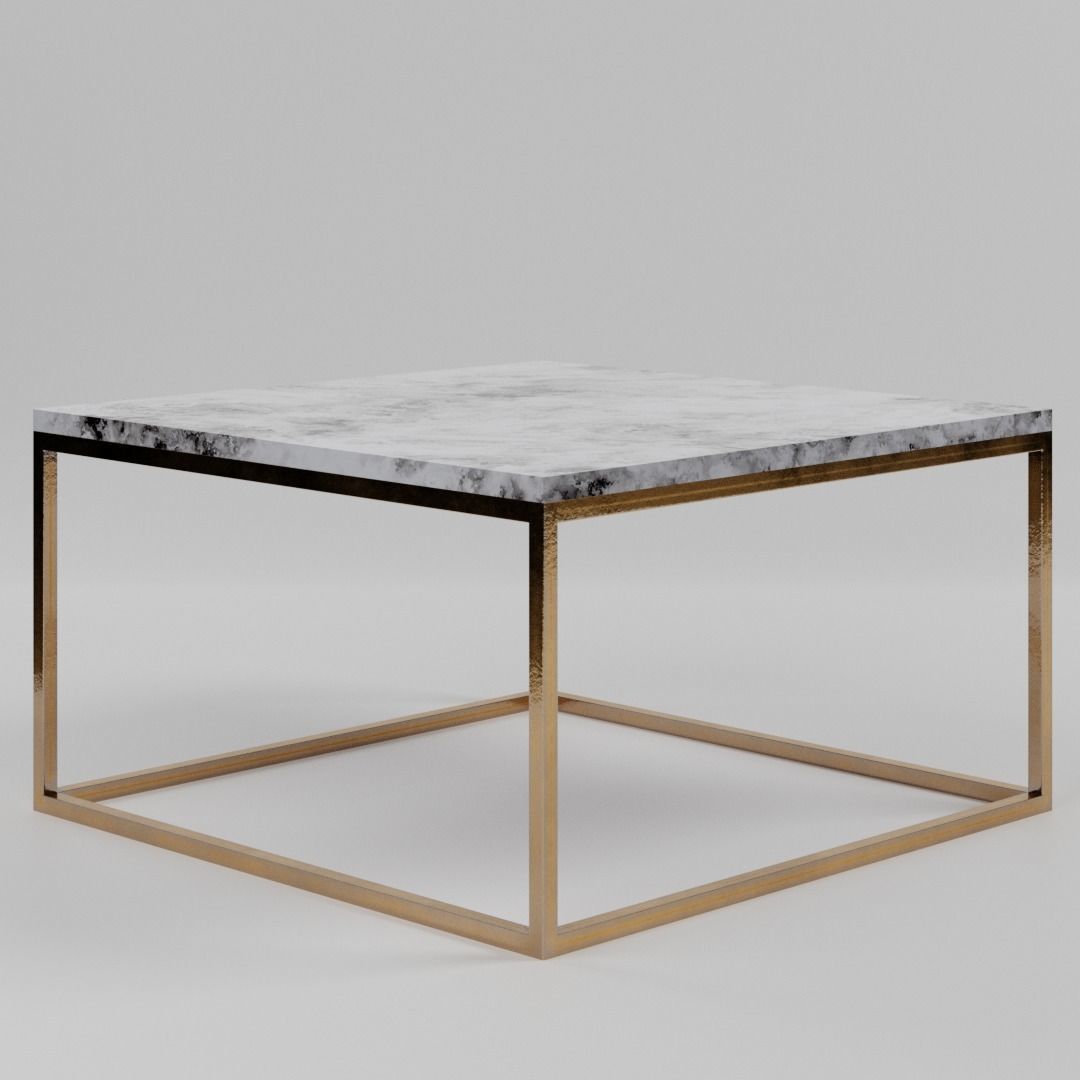 Marble Coffee Table 3D model_5
