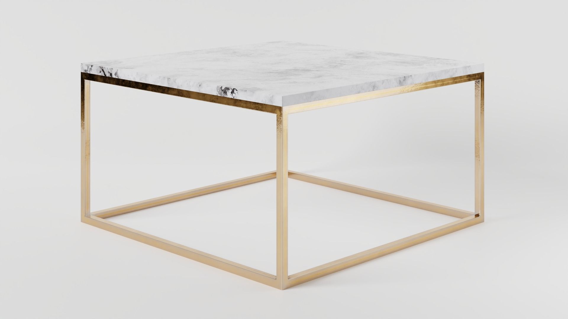 Marble Coffee Table 3D model_2