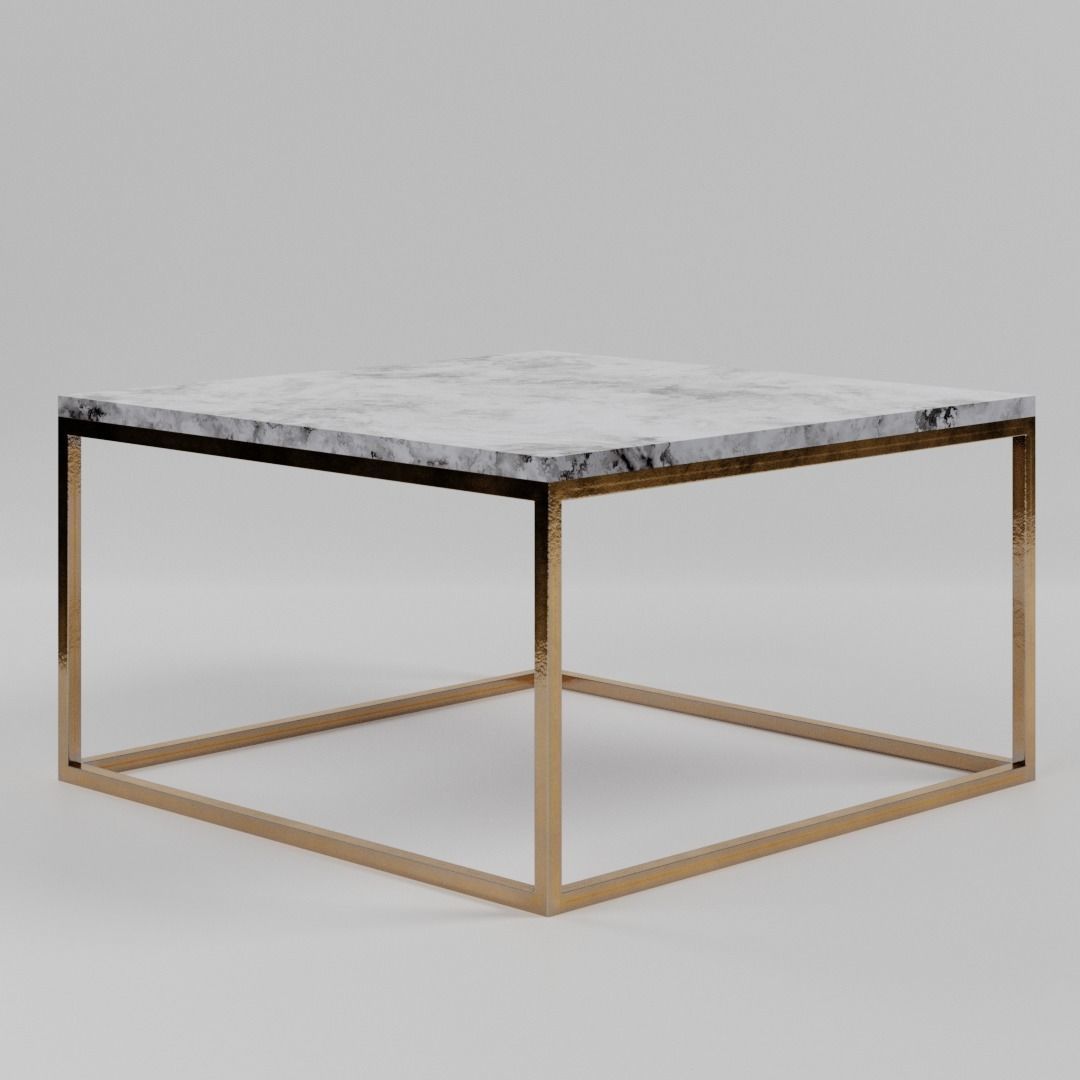 Marble Coffee Table 3D model_7