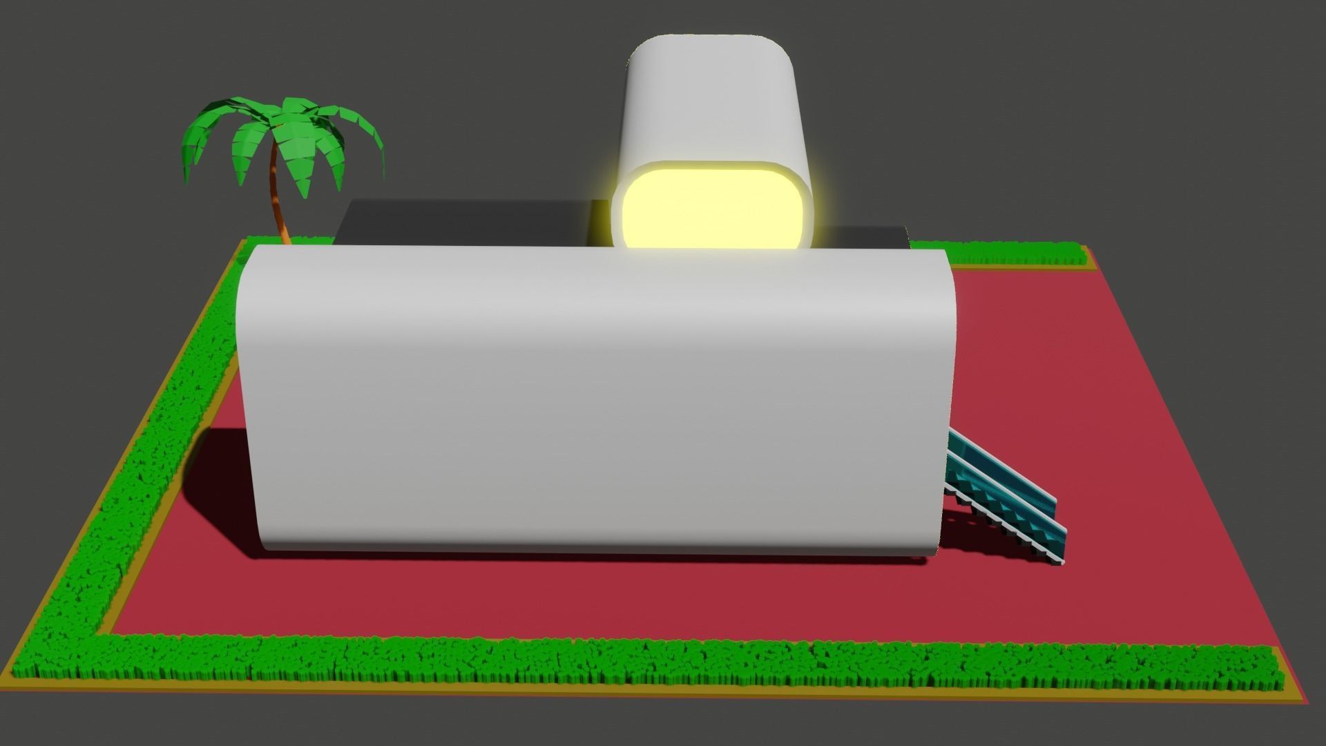 3d printed hause Low-poly 3D model_6