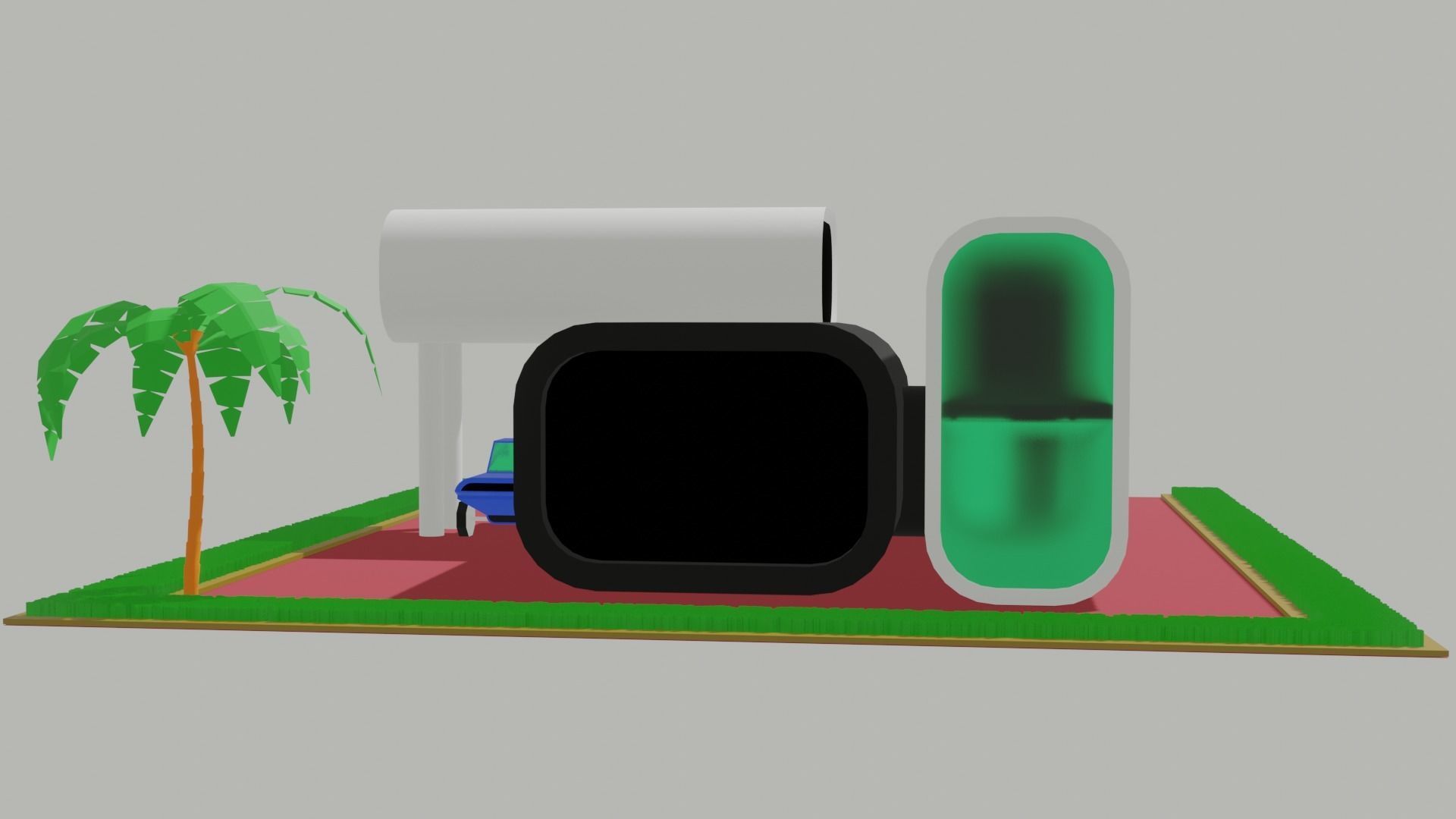 3d printed hause Low-poly 3D model_5