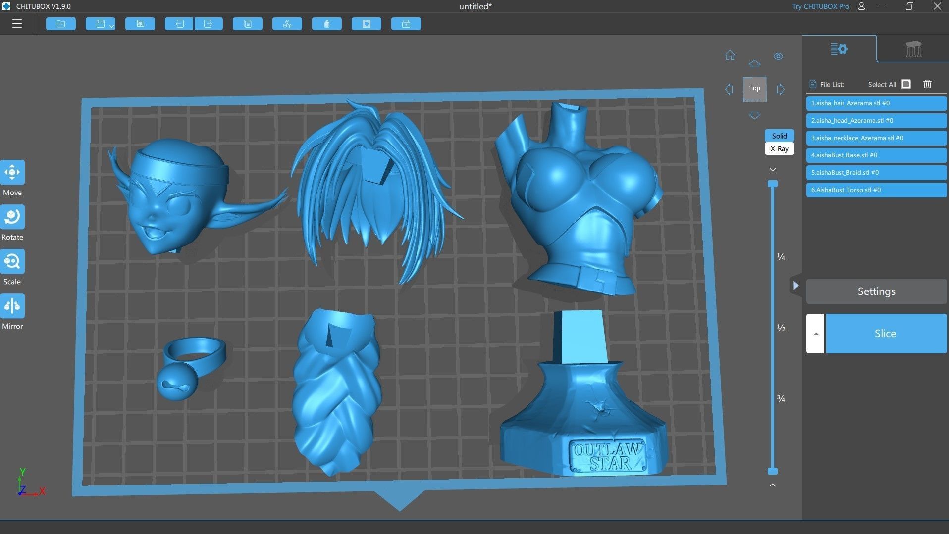 AISHA CLAN-CLAN BUST STL READY FOR 3D PRINTING 3D print model_3
