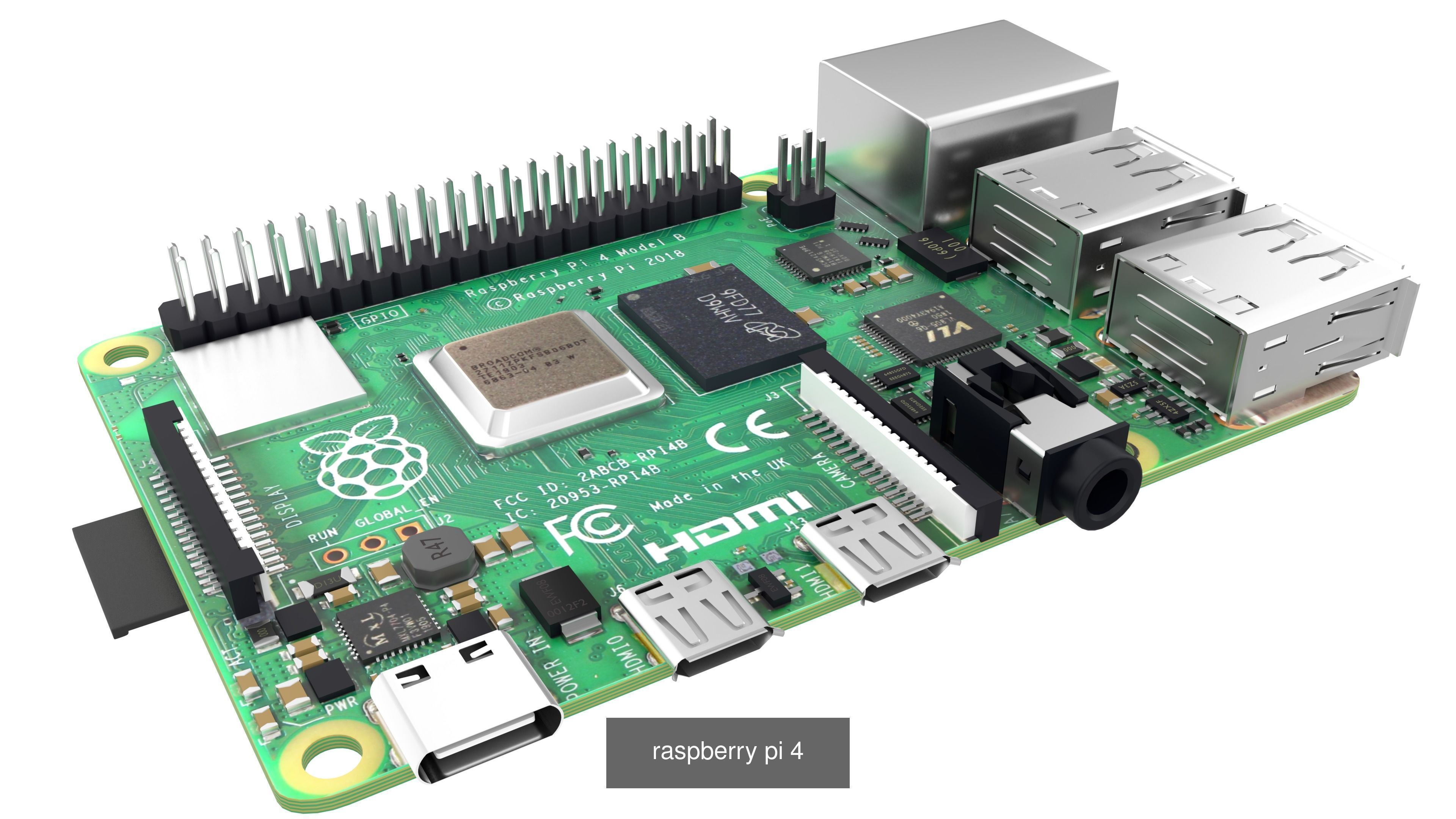 Raspberry pi model 3 and 4 3D Model Collection_4