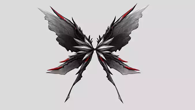Futuristic Wing Low-poly 3D model