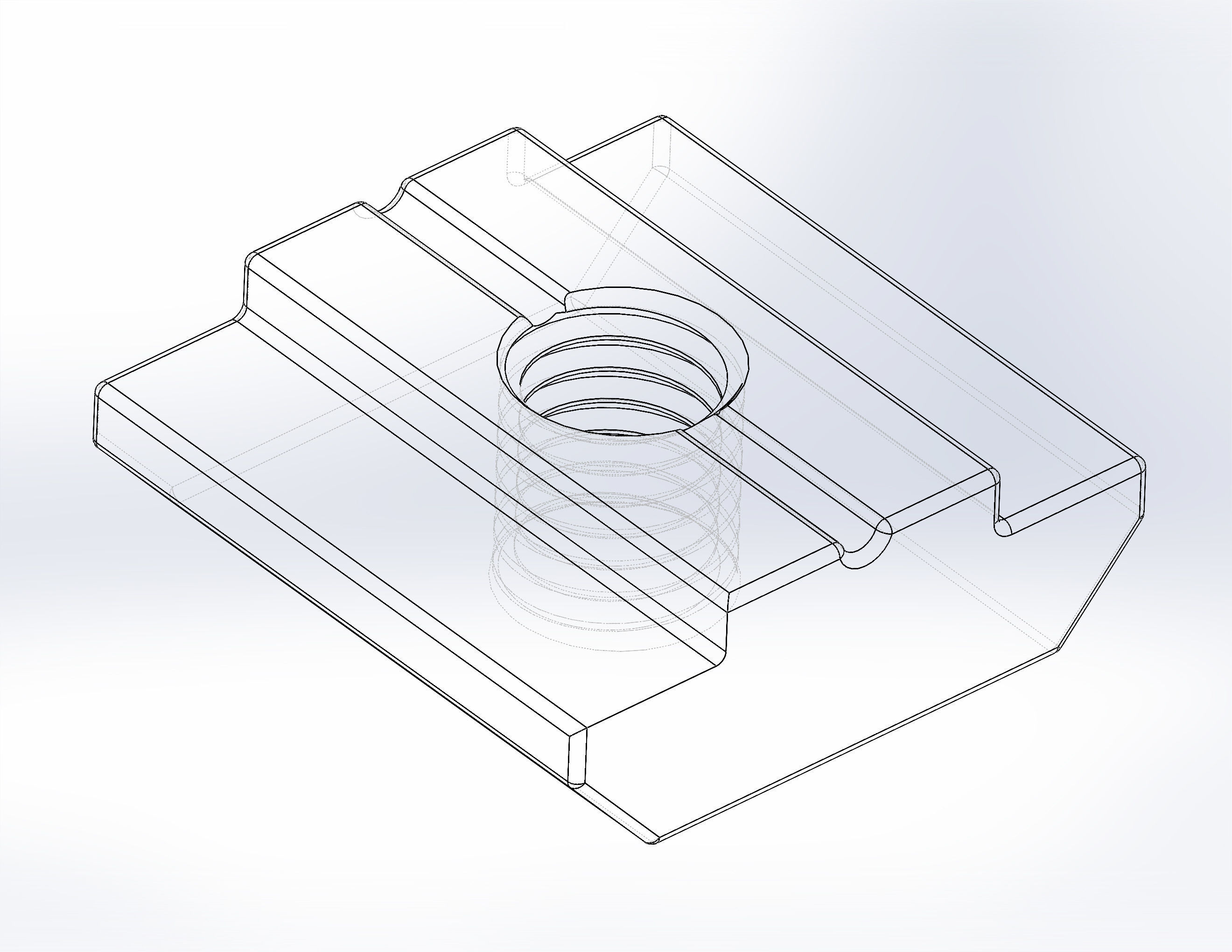 T-nut 30x30 M5 3D model_3