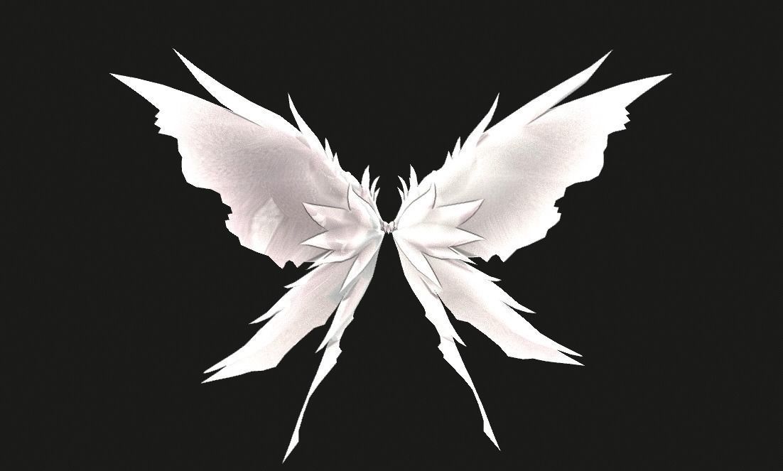 Futuristic Wing Low-poly 3D model_1