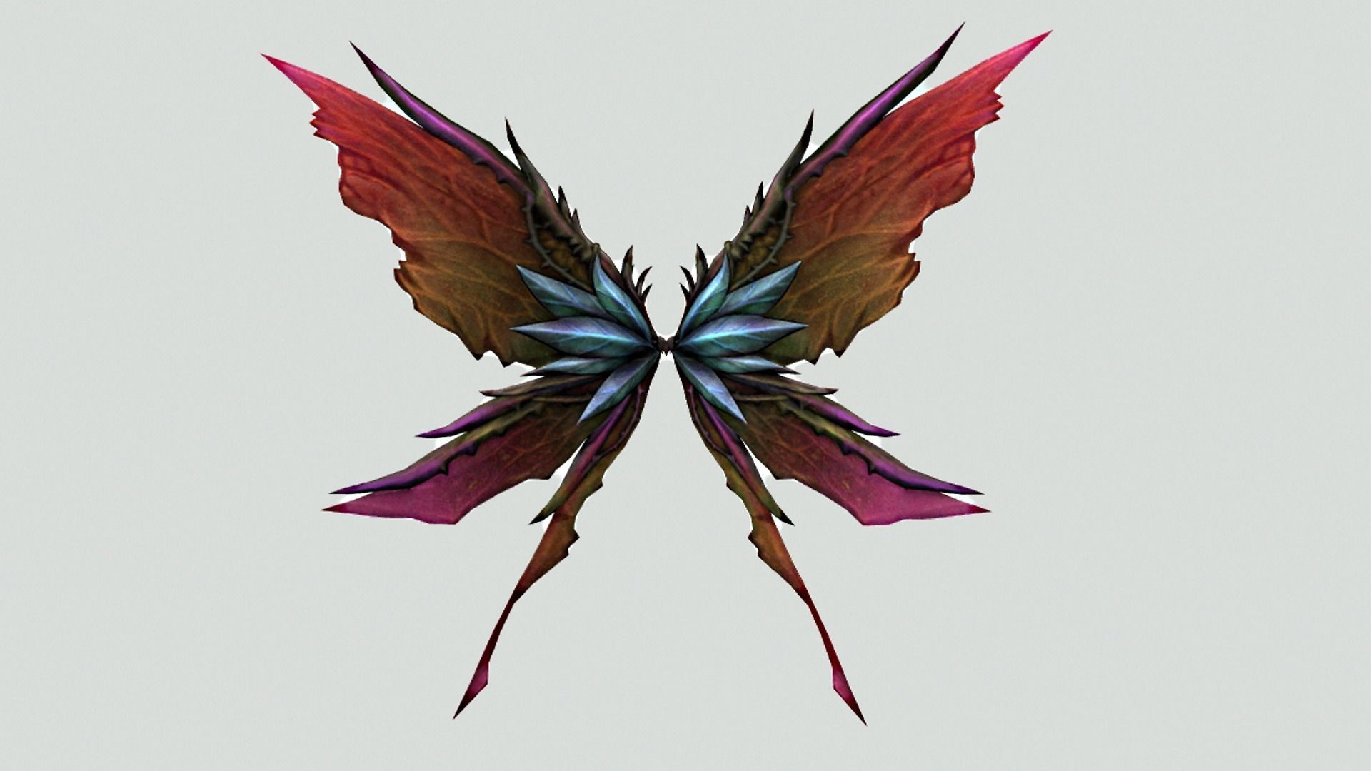 Futuristic Wing Low-poly 3D model_12