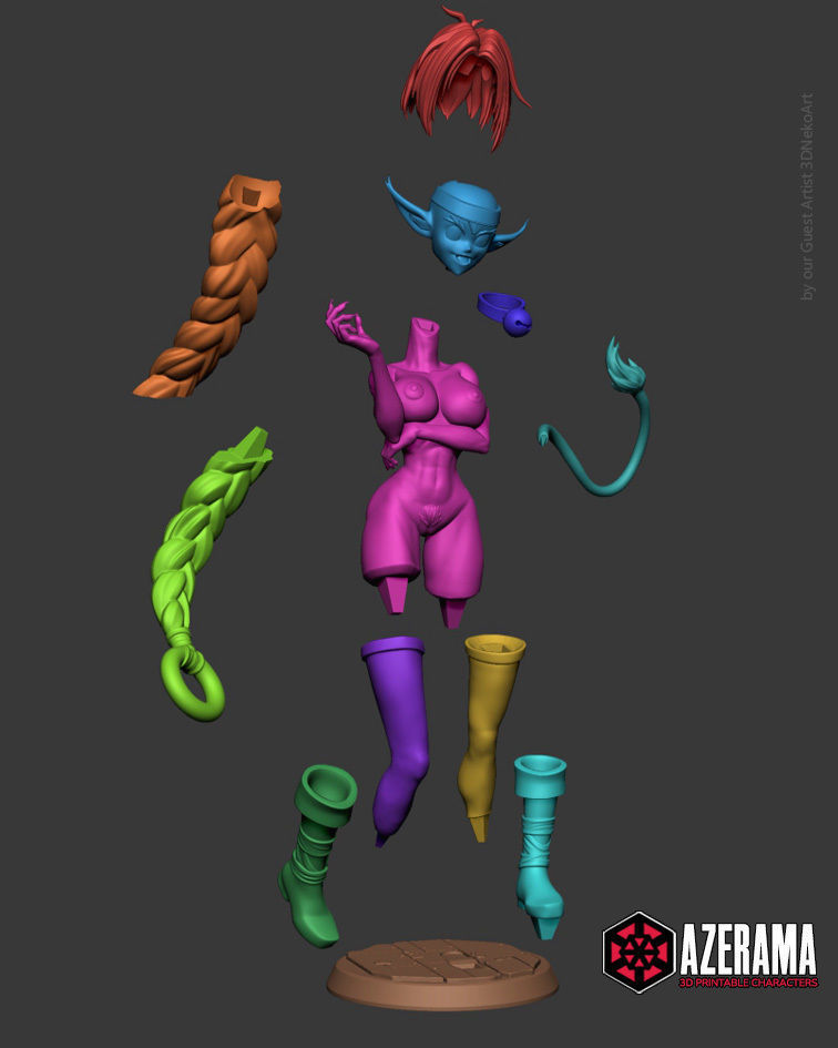 AISHA CLAN-CLAN NSFW STL READY FOR 3D PRINTING 3D print model_7