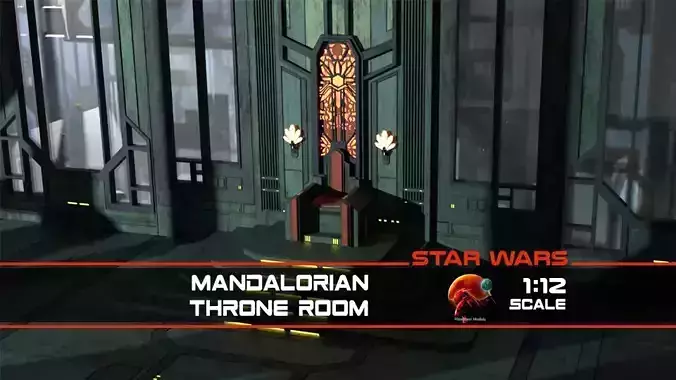Mandalorian Throne Room 1-12 scale Blackseries 3D print model