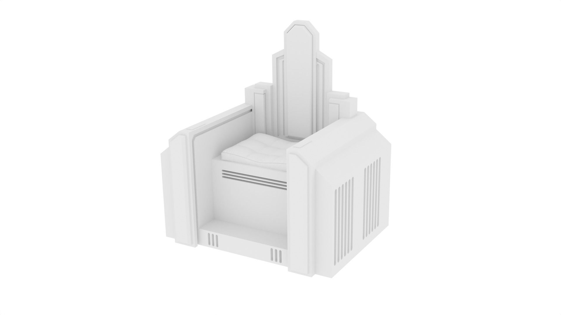 Mandalorian Throne Room 1-12 scale Blackseries 3D print model_7