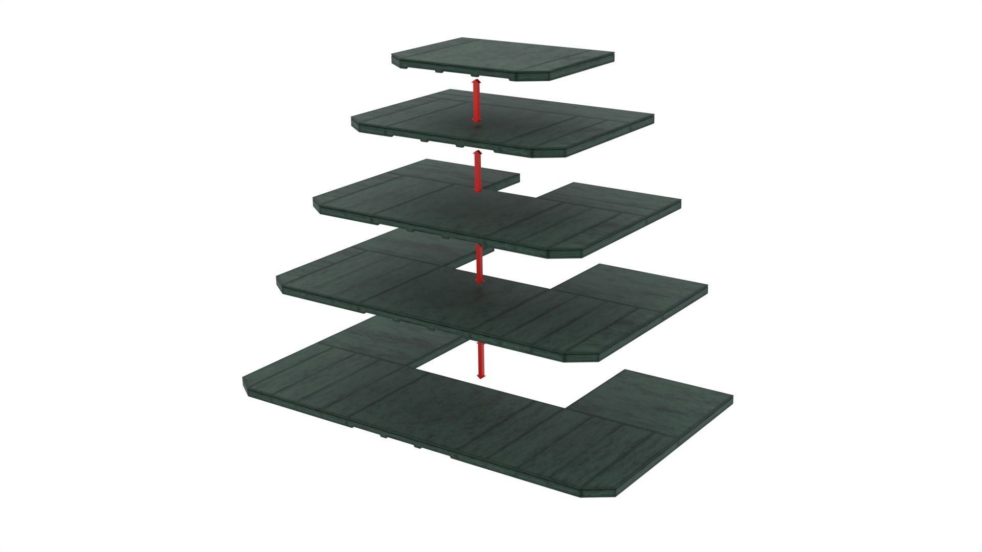 Mandalorian Throne Room 1-12 scale Blackseries 3D print model_30