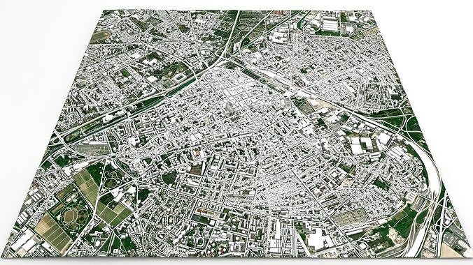 Cityscape Reims France 3D model
