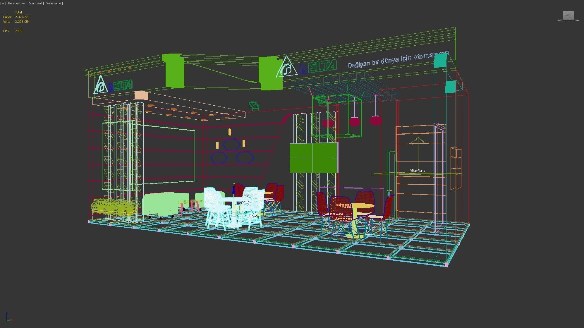 Booth Exhibition Stand Stall 10x5m Height 366cm 1 side open 3D model_7