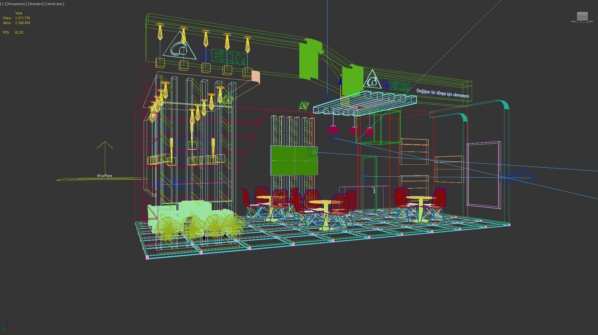 Booth Exhibition Stand Stall 10x5m Height 366cm 1 side open 3D model_6