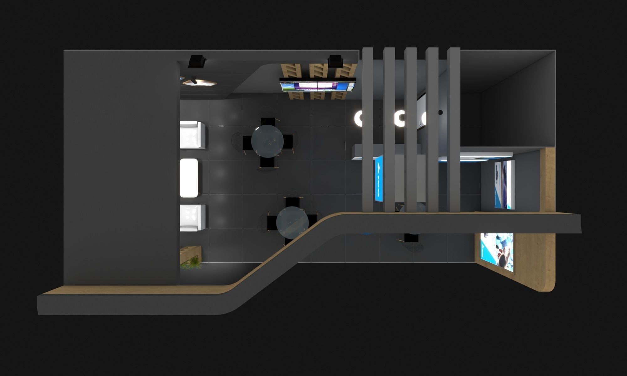 Booth Exhibition Stand Stall 10x5m Height 366cm 1 side open 3D model_5