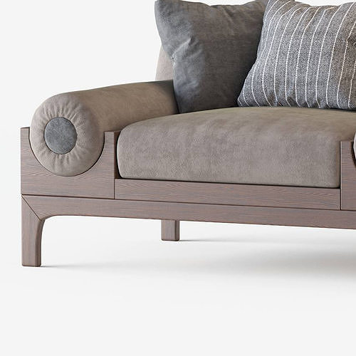 Bolsters Armchair 3D model 4
