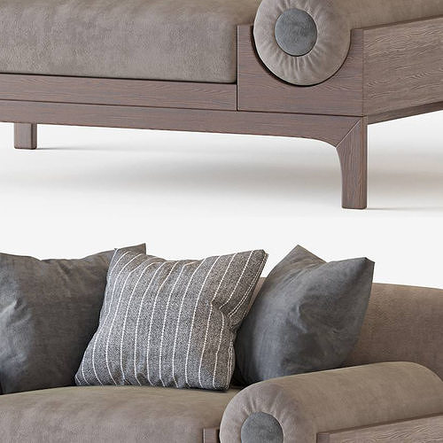 Bolsters Armchair 3D model 6