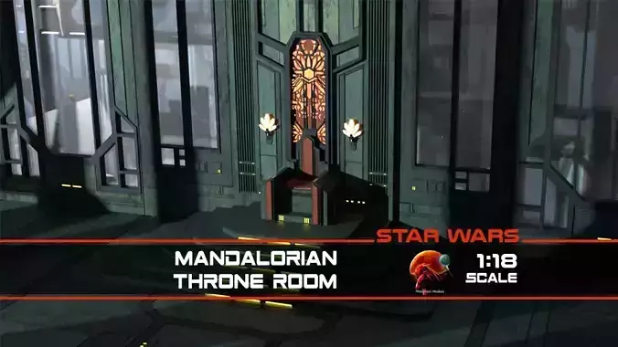 Mandalorian Throne Room 1-18 scale Kenner Hasbro 3D print model