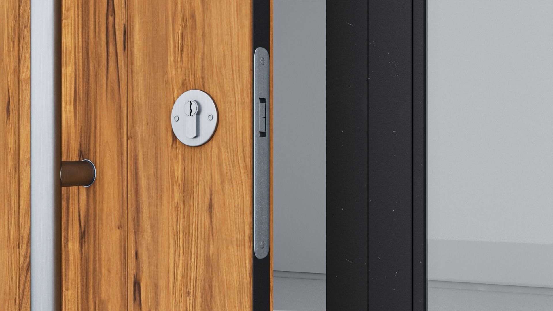 Aluminium door 102 3D model_3