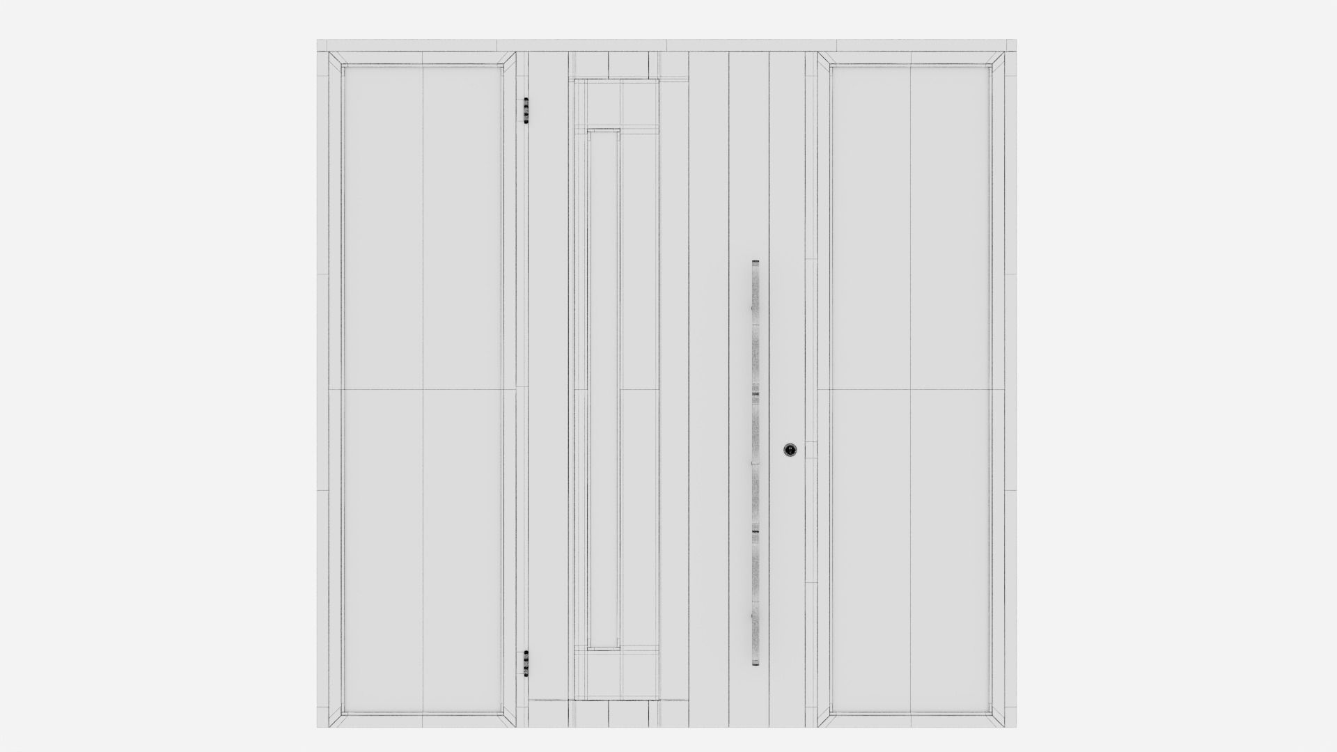 Aluminium door 102 3D model_5