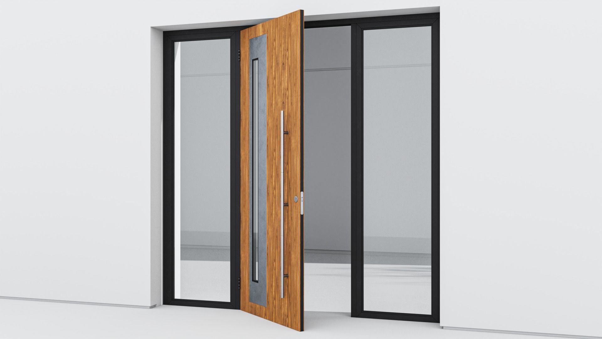 Aluminium door 102 3D model_1