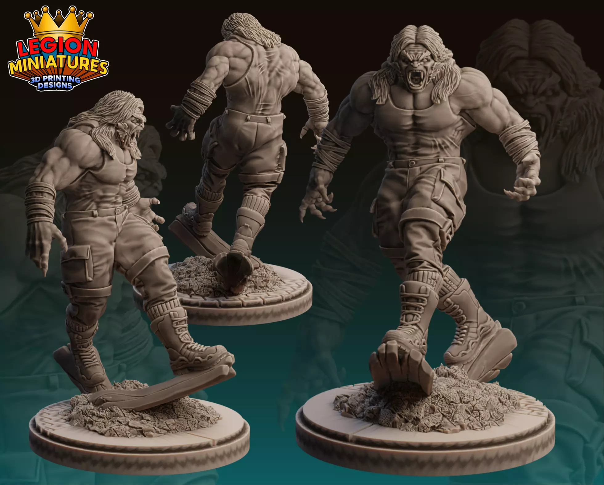 Marvel crisis protocol sabretooth presupported included 3D print model
