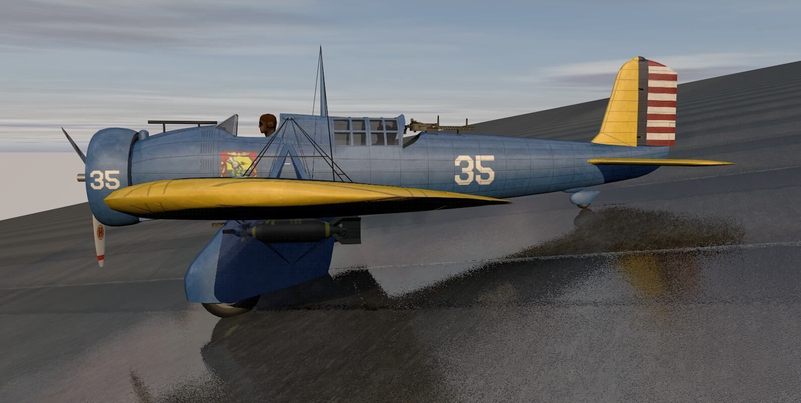 Curtiss A-12 Shrike 3D model_6