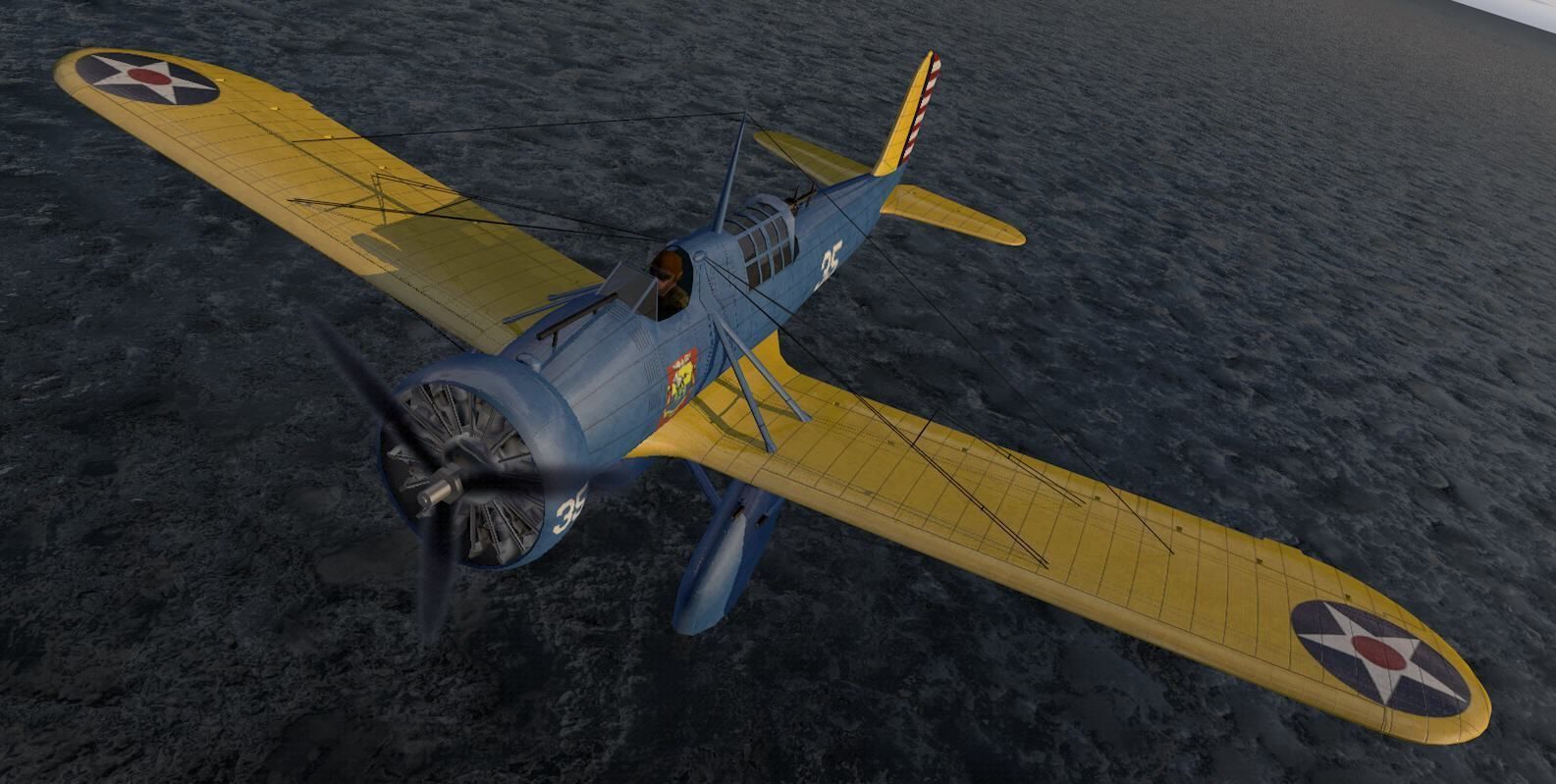 Curtiss A-12 Shrike 3D model_13