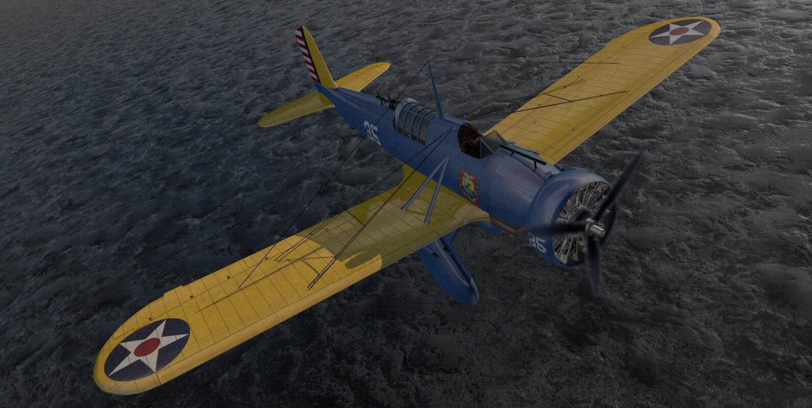 Curtiss A-12 Shrike 3D model_10